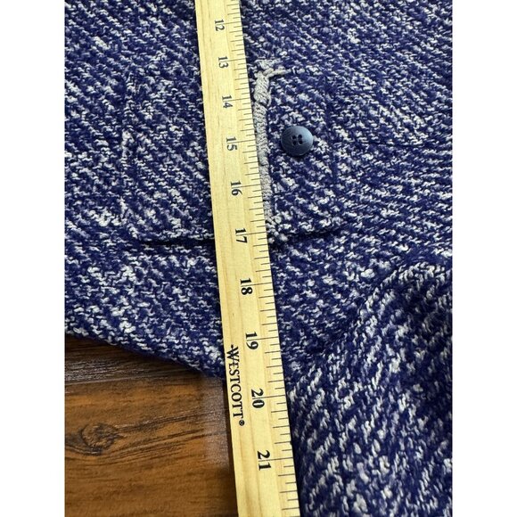 Talbots 10 Purple White Tweed Woven Blazer Jacket Classic Fall Winter Wool Blend - Picture 11 of 12